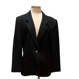 Haberdashery sz 14 black wool vintage blazer